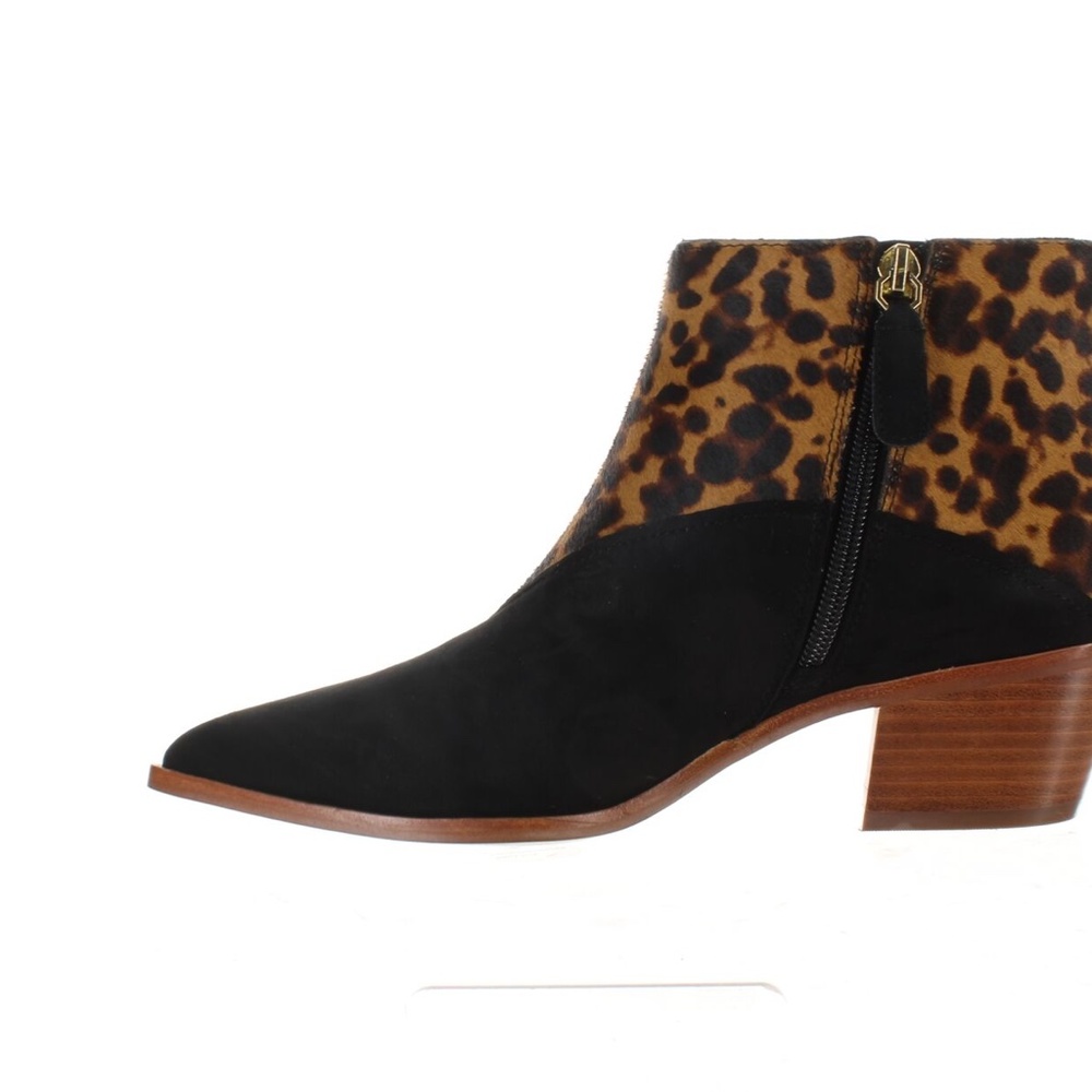 NEW Louise et Cie Vada Leopard PRINT Ankle Boot BOOTIE CALF HAIR SUEDE SIZE 7 - Picture 3 of 9